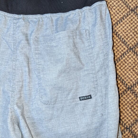 Prana Vaha Balance Pants Mens Med Gray Straight Chambray Hemp Blend Loungewear - Picture 12 of 12